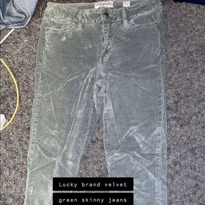Lucky brand velvet skinny jeans